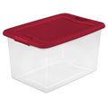 Sterilite 64 qt ClearRed Latching Storage Box 135 in H X 2375 in W X 16 in D 14976606